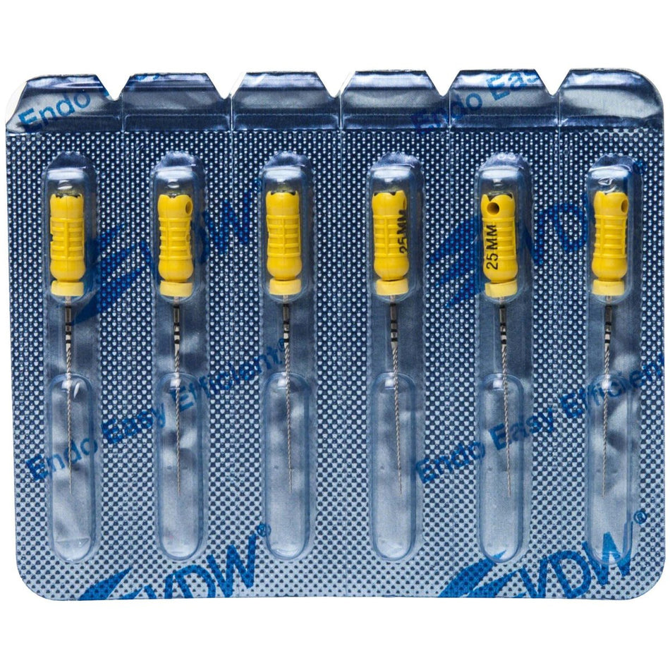 K files, 25 mm, ISO 20, sterile, yellow, blister of 6 pieces