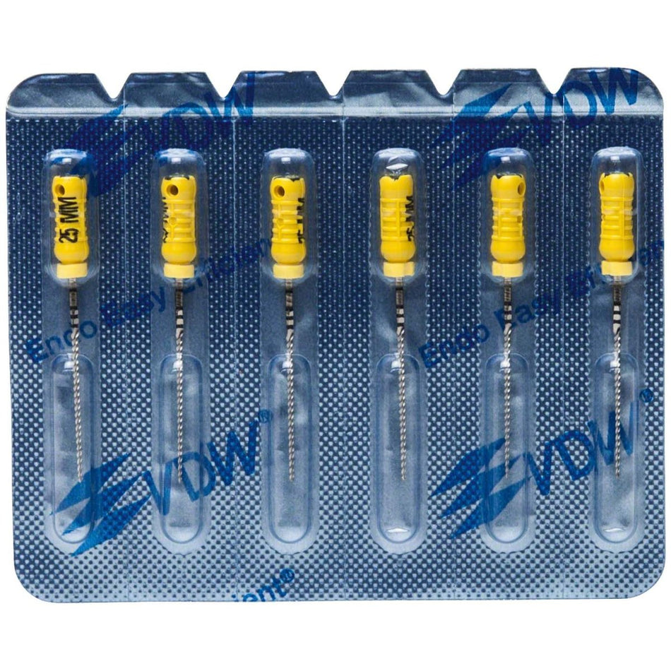 Sterile K-file, 25 mm, ISO 50, yellow, blister of 6 pieces