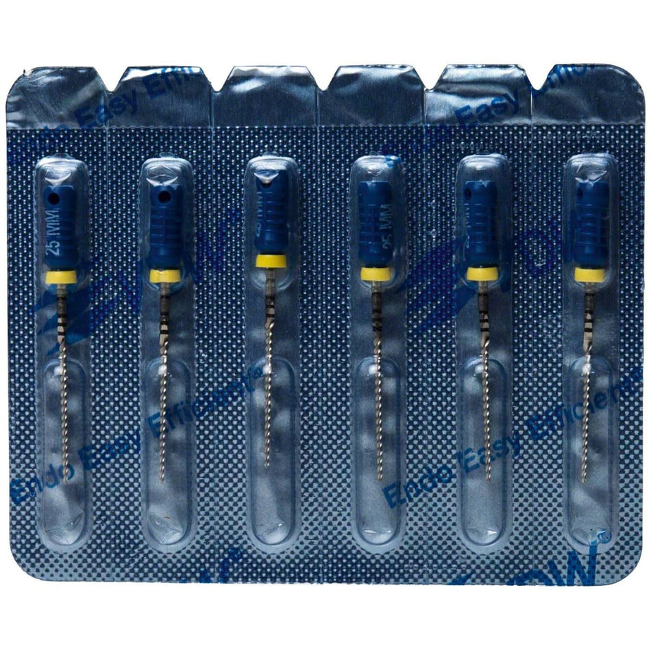 VDW STERILE K file, 25 mm, ISO 60, blue, pack of 6 pieces