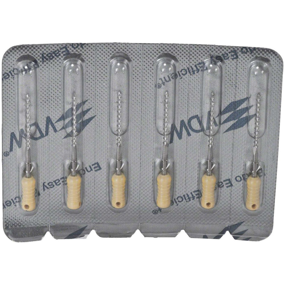 VDW STERILE K file, 25 mm, ISO 100, yellow, pack of 6 pieces