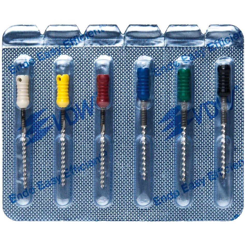 VDW STERILE K file, 25 mm, ISO 90-140, assorted, pack of 6 pieces