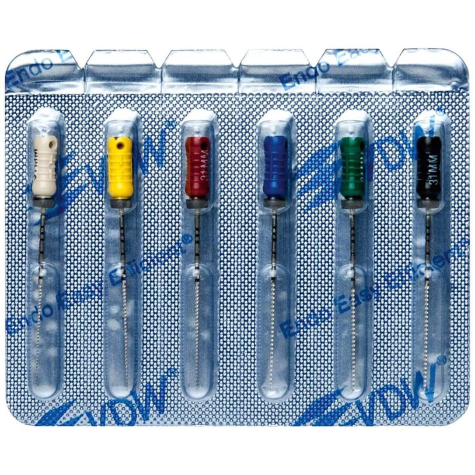 VDW STERILE K file, 31 mm, ISO 15-40, assorted, pack of 6 pieces