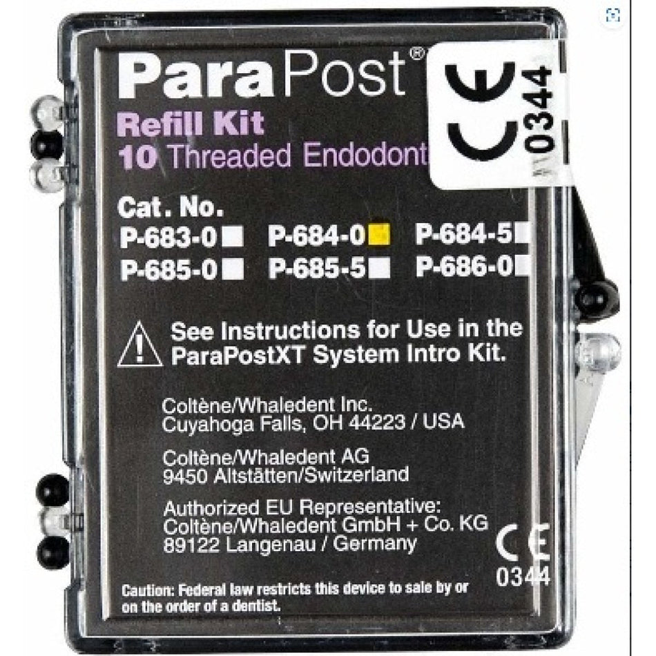 ParaPost XT titanium root posts | ParaPost XT titanium pins P684-0, yellow Ø 1.00 mm, 10 pieces